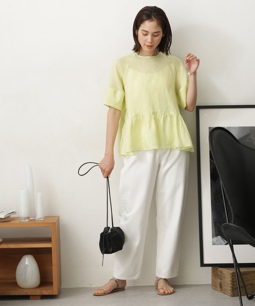 LB.03/パール釦ラミーブラウス