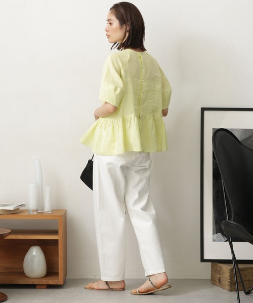 LB.03/パール釦ラミーブラウス