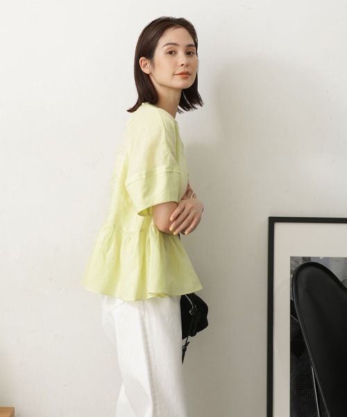 LB.03/パール釦ラミーブラウス