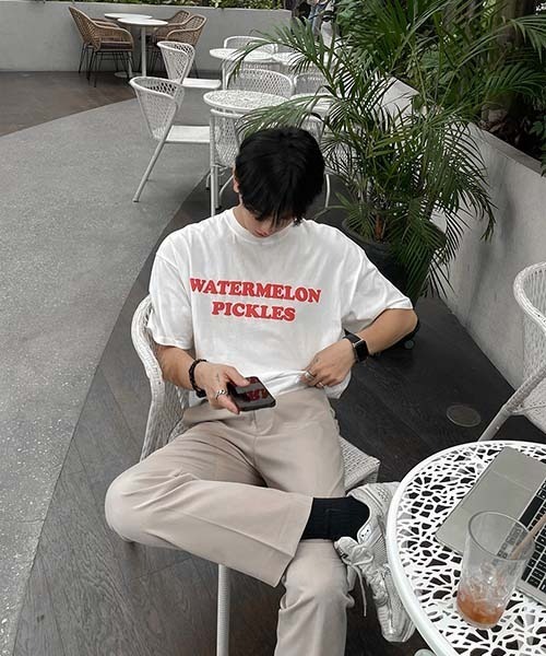 ASCLO(エジュクロ)の「ASCLO Watermelon Short Sleeve T Shirt(Tシャツ/カットソー・メンズ・ホワイト/ピンク系その他・FREE)」の5枚目の写真