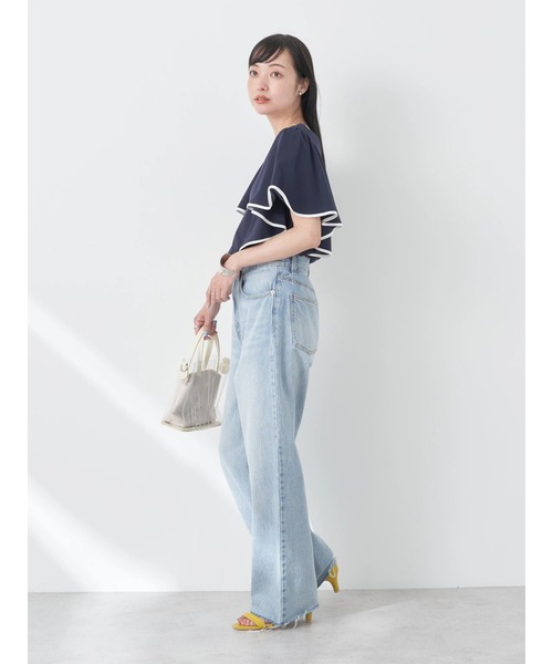 セール】パイピングフレアスリーブカットソー（Tシャツ/カットソー