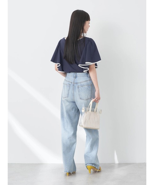 tシャツ C'est le Printempsフレアスリーブカットソー レディース 楽天市場】『異素材フレアスリーブカットソー』[n'OrLABEL T