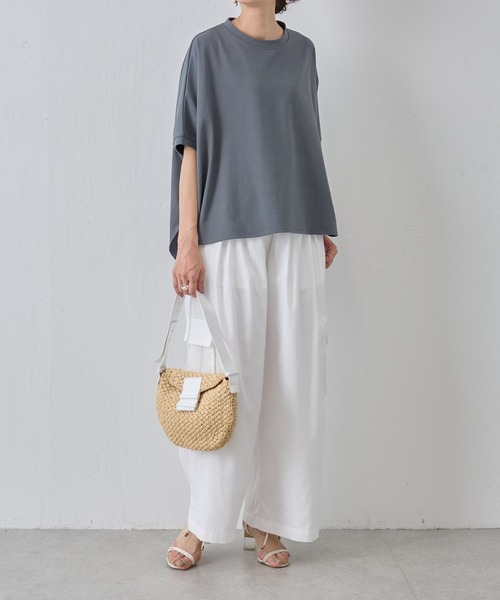 BEARDSLEY ビアズリー ワイド カットソー  サイズ:F  グレー ウール レディース  トップス サイドスリット BEARDSLEY ビアズリー ワイド カットソー サイズ:F グレー