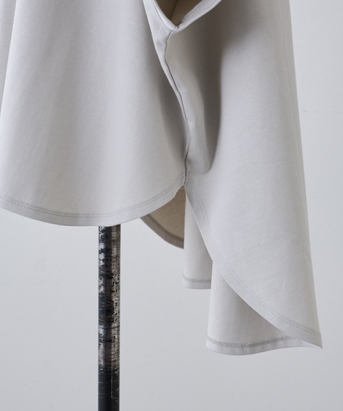 BEARDSLEY ビアズリー ワイド カットソー  サイズ:F  グレー ウール レディース  トップス サイドスリット BEARDSLEY ビアズリー ワイド カットソー サイズ:F グレー