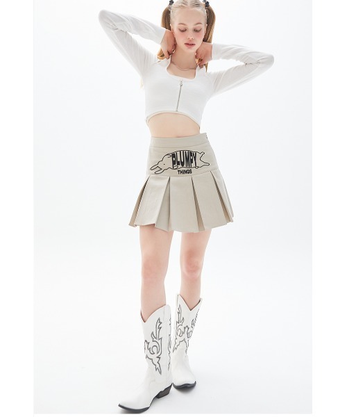 A'GEM/9 × .kom『LUV IS TRUE/ラブ イズ トゥルー』PLEATS SKIRT