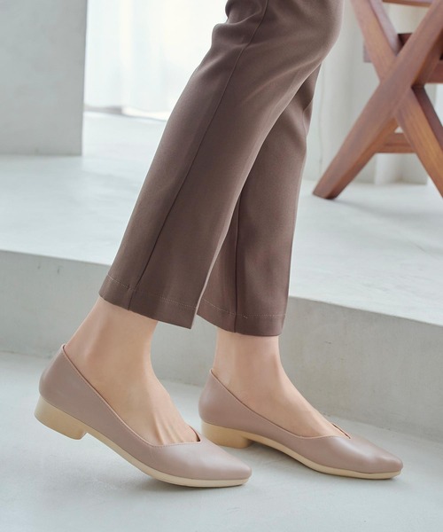 KOBE LETTUCE（コウベレタス）の「晴雨兼用ポインテッドバレエパンプス（レインシューズ・レディース・モカ/ベージュ/ブラック・LL/S/M/L）」の9枚目の写真