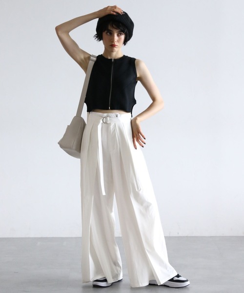 PAGEBOY(ページボーイ)の「ウエストデザインワイドパンツ(その他パンツ・レディース・ブラック/ブラウン/オフホワイト・FREE)」の20枚目の写真