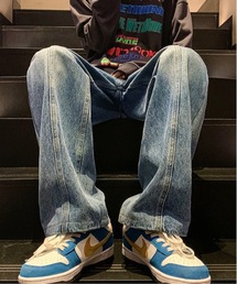 Burner | 【OKUOKU　0909】デニム　ワイド　パンツ　oku-bottom-693019418034-37　Y(デニムパンツ)