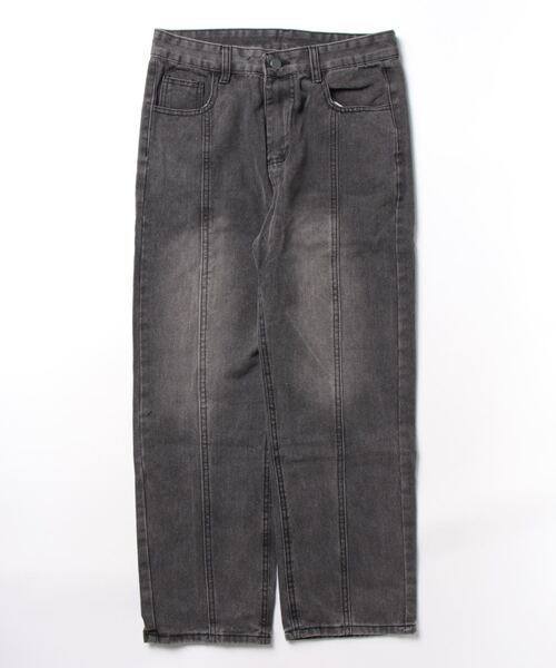 Burner（バーナー）の「【OKUOKU　0909】デニム　ワイド　パンツ　oku-bottom-693019418034-37　Y（デニムパンツ・メンズ・ブラック/ライトブルー・S/M/L）」の5枚目の写真