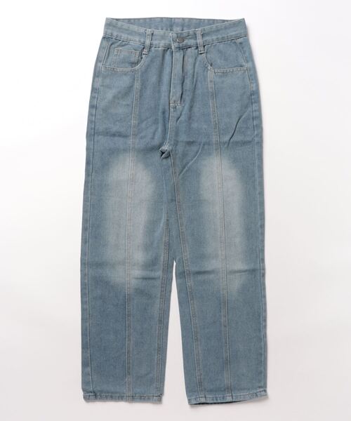 Burner（バーナー）の「【OKUOKU　0909】デニム　ワイド　パンツ　oku-bottom-693019418034-37　Y（デニムパンツ・メンズ・ブラック/ライトブルー・S/M/L）」の6枚目の写真