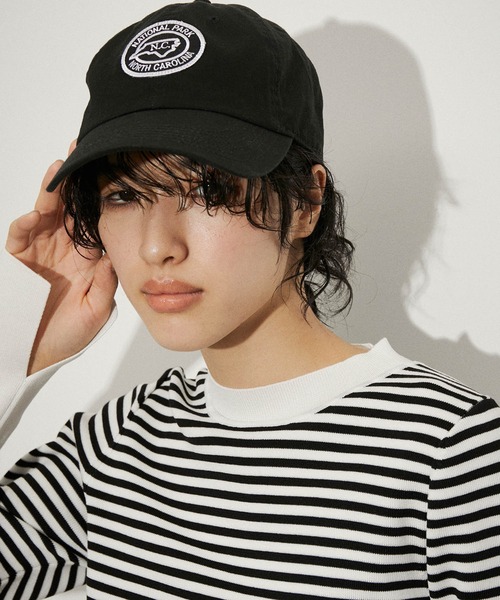 PARROTT CANVAS（パロットキャンバス）の「【PARROTT CANVAS】N.C. OVAL LOGO CAP（キャップ・レディース・ブラック/ダークグリーン・FREE）」の2枚目の写真