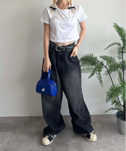 sedacle(セダクル)の「【SDG】stone logo T‐shirt(Tシャツ/カットソー・レディース・オフホワイト/ブラック・FREE)」の17枚目の写真