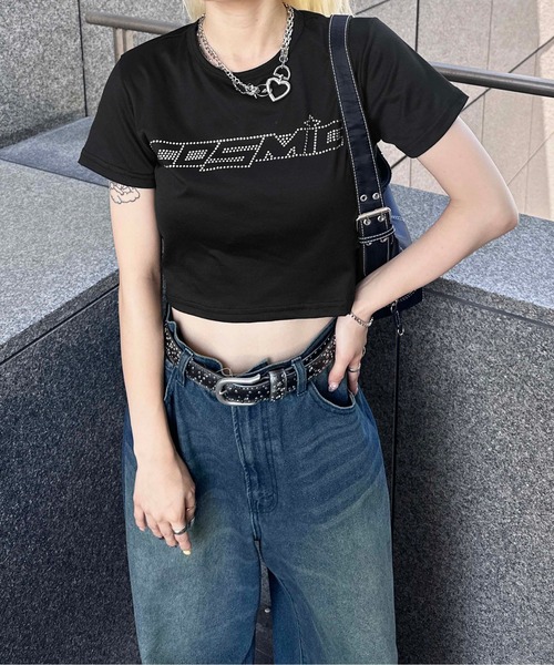 sedacle(セダクル)の「【SDG】stone logo T‐shirt(Tシャツ/カットソー・レディース・オフホワイト/ブラック・FREE)」の19枚目の写真