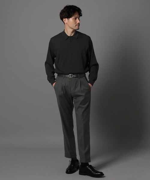 新品正規品 Stone  535B9 ウールニット ポロシャツ SUIT SQUARE（スーツスクエア）の「GOOVI ポロニット 長袖