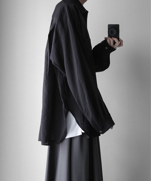 KUUUPY（クーピー）の「Sheer Regular Collar Shirts - シアーレギュラーカラーシャツ（シャツ/ブラウス・メンズ・ターコイズブルー/グレー/ブラック・MEDIUM/SMALL/LARGE）」の7枚目の写真