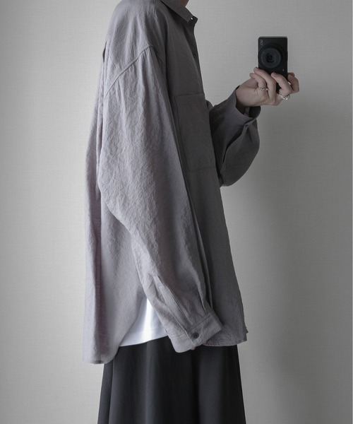 KUUUPY（クーピー）の「Sheer Regular Collar Shirts - シアーレギュラーカラーシャツ（シャツ/ブラウス・メンズ・ターコイズブルー/グレー/ブラック・MEDIUM/SMALL/LARGE）」の13枚目の写真