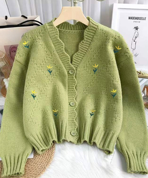 Amulet（アミュレット）の「スカラップカーディガン（カーディガン/ボレロ・レディース・ホワイト/グリーン/ピンク/ブルー/イエロー・FREE）」の6枚目の写真