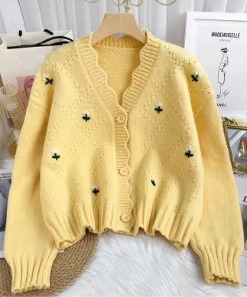 Amulet（アミュレット）の「スカラップカーディガン（カーディガン/ボレロ・レディース・ホワイト/グリーン/ピンク/ブルー/イエロー・FREE）」の8枚目の写真