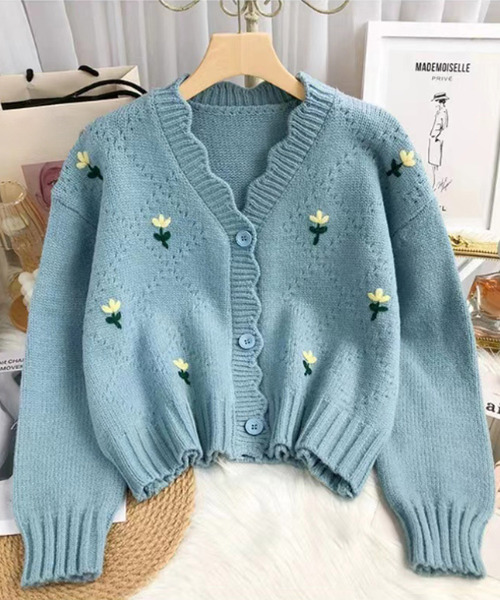 Amulet（アミュレット）の「スカラップカーディガン（カーディガン/ボレロ・レディース・ホワイト/グリーン/ピンク/ブルー/イエロー・FREE）」の10枚目の写真