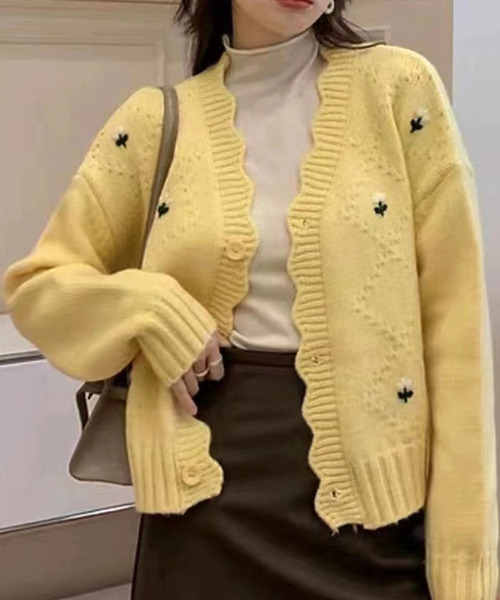 Amulet（アミュレット）の「スカラップカーディガン（カーディガン/ボレロ・レディース・ホワイト/グリーン/ピンク/ブルー/イエロー・FREE）」の11枚目の写真