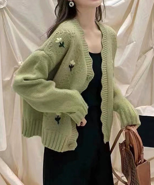 Amulet（アミュレット）の「スカラップカーディガン（カーディガン/ボレロ・レディース・ホワイト/グリーン/ピンク/ブルー/イエロー・FREE）」の12枚目の写真