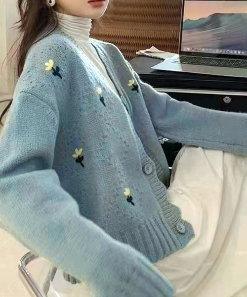 Amulet（アミュレット）の「スカラップカーディガン（カーディガン/ボレロ・レディース・ホワイト/グリーン/ピンク/ブルー/イエロー・FREE）」の13枚目の写真