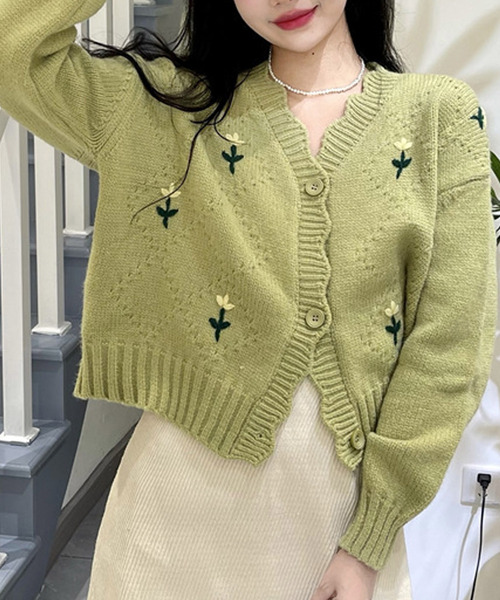 Amulet（アミュレット）の「スカラップカーディガン（カーディガン/ボレロ・レディース・ホワイト/グリーン/ピンク/ブルー/イエロー・FREE）」の14枚目の写真