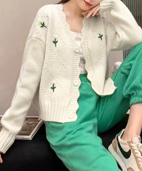 Amulet（アミュレット）の「スカラップカーディガン（カーディガン/ボレロ・レディース・ホワイト/グリーン/ピンク/ブルー/イエロー・FREE）」の15枚目の写真