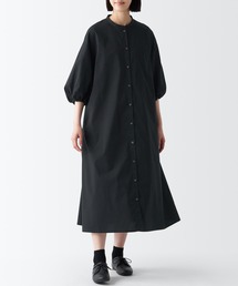 無印良品 | 乾きやすいブロード七分袖ワンピース(ワンピース)