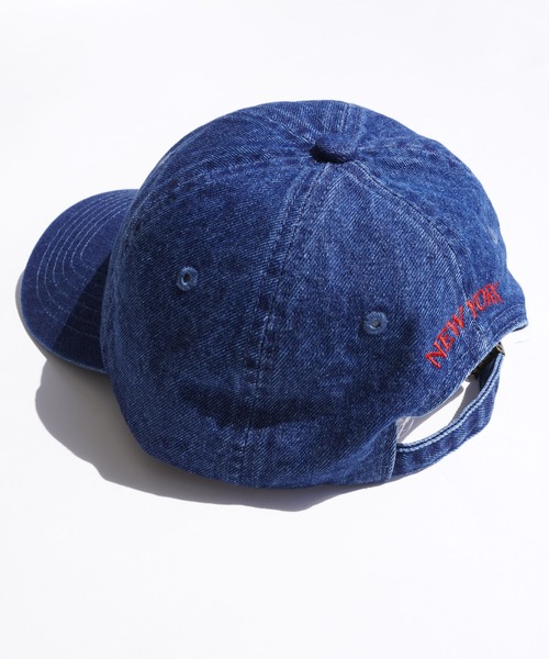 BROOKLYN OVERALL（ブルックリンオーバーオール）の「デニムウォッシュローキャップ（キャップ・メンズ・ネイビー/ブルー・FREE）」の3枚目の写真