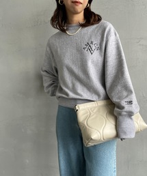 [Americana×JEANS FACTORY/アメリカーナ×ジーンズファクトリー] 別注 ワンポイントロゴ クルーネックスウェット