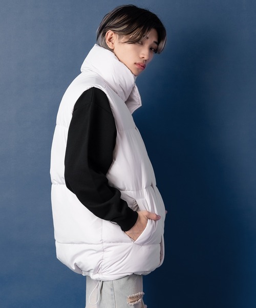 美品 FAVEUR 中綿 ダウン ベスト ホワイト UAU】中綿 ダウンベスト（ダウンベスト）｜improves（インプローブス