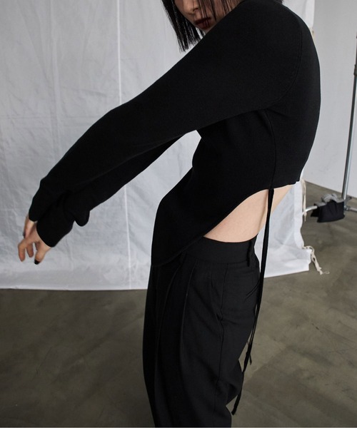 JOSE MOON（ジョゼムーン）の「SIDE BELT KNIT PULLOVER/サイド