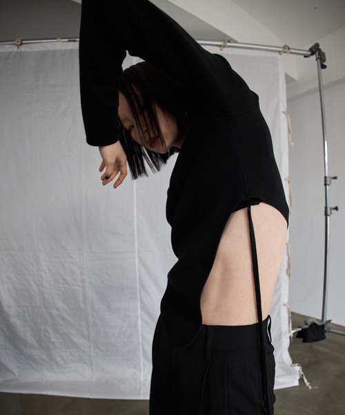 ニット/セーター josemoon side belt knit pullover JOSE MOON（ジョゼムーン）の「SIDE BELT KNIT PULLOVER/サイド