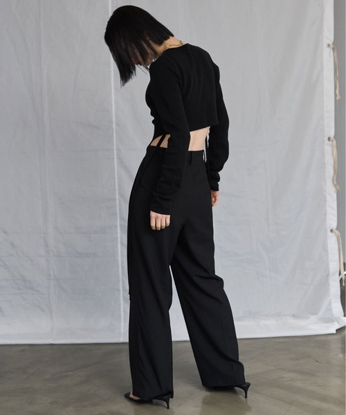 トップス josemoon SIDE BELT KNIT PULLOVER JOSE MOON（ジョゼムーン）の「SIDE BELT KNIT PULLOVER/サイド