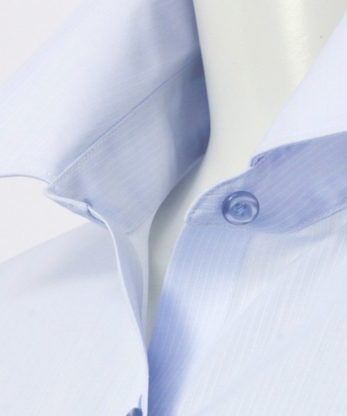 TOKYO SHIRTS(トウキョウシャツ)の「形態安定ノーアイロン レギュラー 長袖ビジネスワイシャツ(ビジネスシャツ・レディース・サックスブルー・S/LL/XL/M/L/XS)」の3枚目の写真