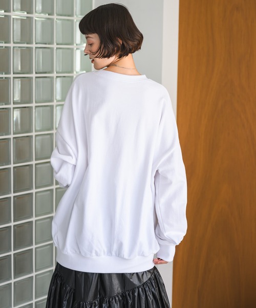 Birthday room（バースデイルーム）の「犬いっぱいトレーナー/スウェットシャツ（スウェット・レディース・ナチュラル/グレー/ホワイト・FREE）」の6枚目の写真