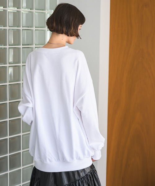 Birthday room（バースデイルーム）の「犬いっぱいトレーナー/スウェットシャツ（スウェット・レディース・ナチュラル/グレー/ホワイト・FREE）」の7枚目の写真