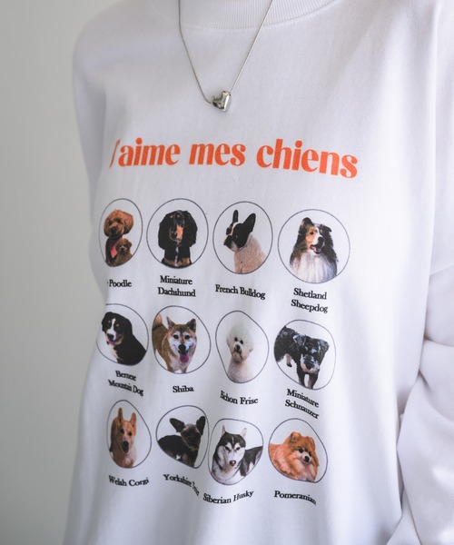 Birthday room（バースデイルーム）の「犬いっぱいトレーナー/スウェットシャツ（スウェット・レディース・ナチュラル/グレー/ホワイト・FREE）」の10枚目の写真