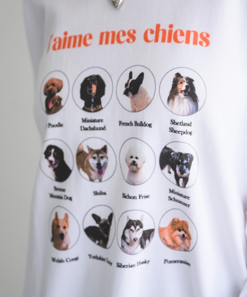 Birthday room（バースデイルーム）の「犬いっぱいトレーナー/スウェットシャツ（スウェット・レディース・ナチュラル/グレー/ホワイト・FREE）」の11枚目の写真