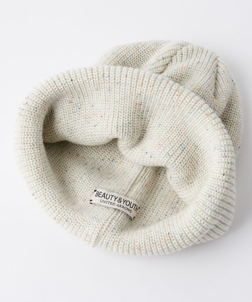 BEAUTY&YOUTH UNITED ARROWS（ビューティーアンドユースユナイテッドアローズ）の「ネップ ニットキャップ（ニットキャップ/ビーニー・メンズ・ブラック/ホワイト/ライム・FREE）」の5枚目の写真