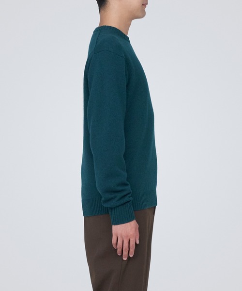 セール】洗えるウールミドルゲージクルーネックセーター（ニット