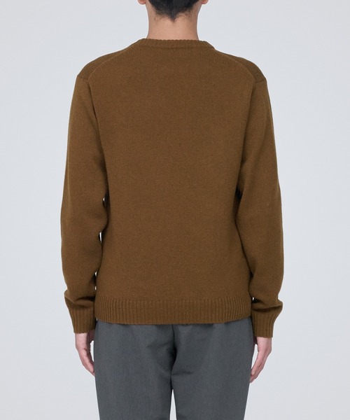 セール】洗えるウールミドルゲージクルーネックセーター（ニット