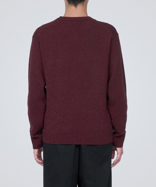 セール】洗えるウールミドルゲージクルーネックセーター（ニット