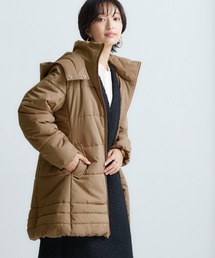 【撥水・防風ラミネート加工】 中わたロング丈コート ［Soiunique］