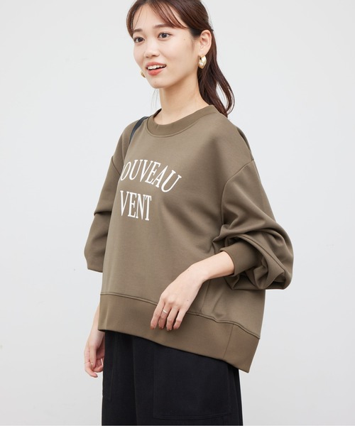 N°21 フロッキーロゴ ボンディングプルオーバー スウェット トレーナー　黒 N°21 フロッキーロゴ ボンディングプルオーバー スウェット トレーナー