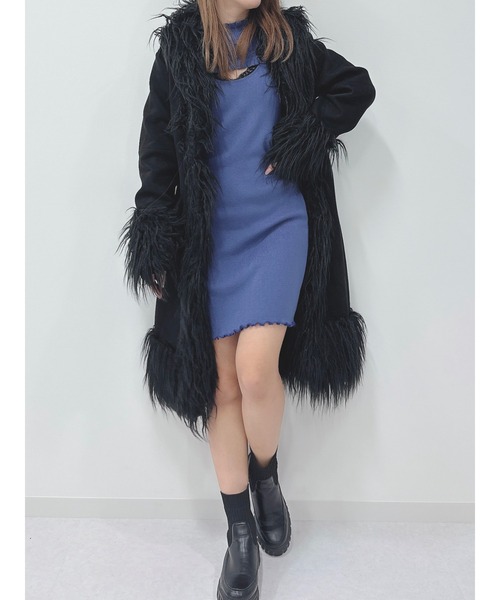 DURAS（デュラス）の「ファー付きコート（その他アウター・レディース・ネイビー/ブラック/グリーン・FREE）」の21枚目の写真