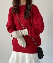 t a r o s u | crew neck color knit/クルーネックカラーニット(ニット/セーター)