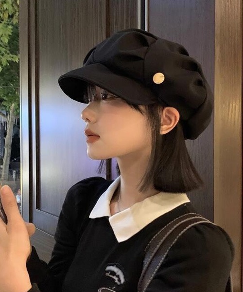 Mayree(メイリー)の「【urge select】ブラック ツイル ボリューム キャスケット(キャスケット・レディース・ブラック・FREE)」の1枚目の写真