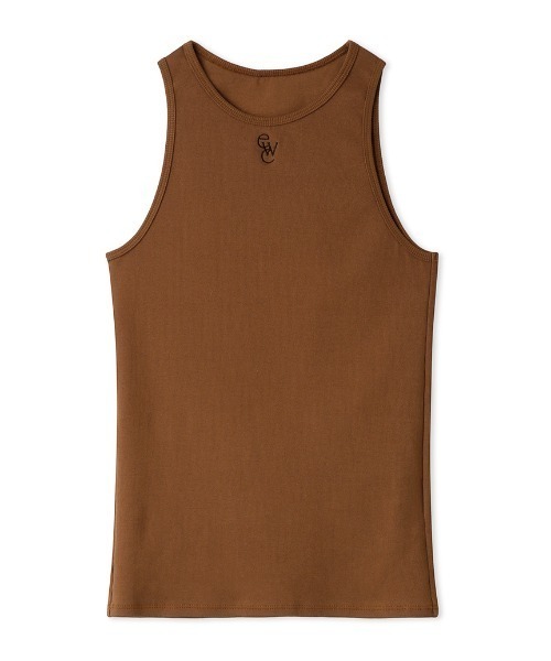 emmi(エミ)の「【emmi atelier】ewcアメスリタンクトップ(Tシャツ/カットソー・レディース・ホワイト/グレー/ブラウン/ブラック/ダークブルー・FREE)」の4枚目の写真